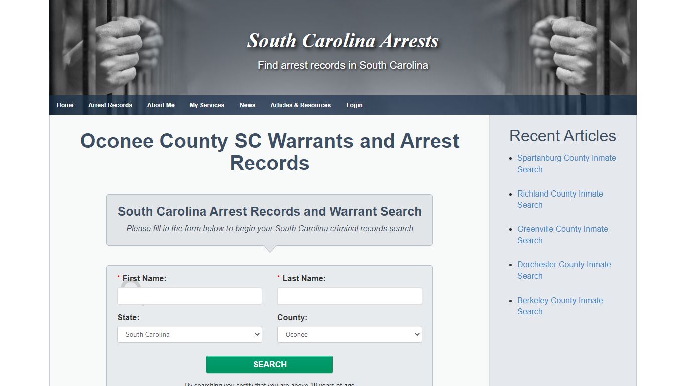 Oconee County SC Warrants and Arrest Records